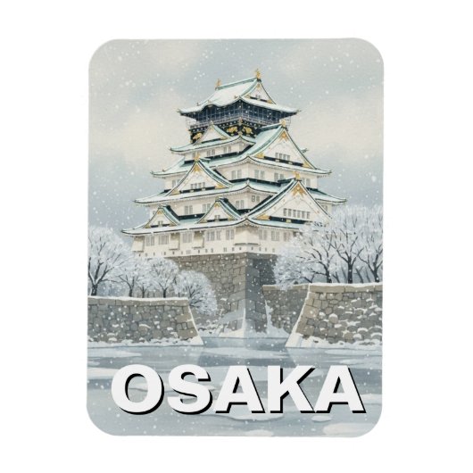 Osaka-Schloss Japan Magnet (Vertikal)