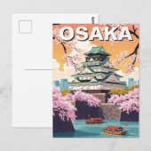 Osaka-Schloss Japan Postkarte (Vorne/Hinten)
