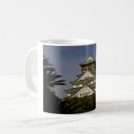 Osaka-Schloss Kaffeetasse (Vorderseite Links)