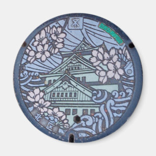Osaka-Schloss-Kanaldeckel Magnet
