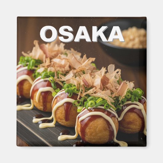Osaka Takoyaki Japanisches Essen Magnet (Vorne)