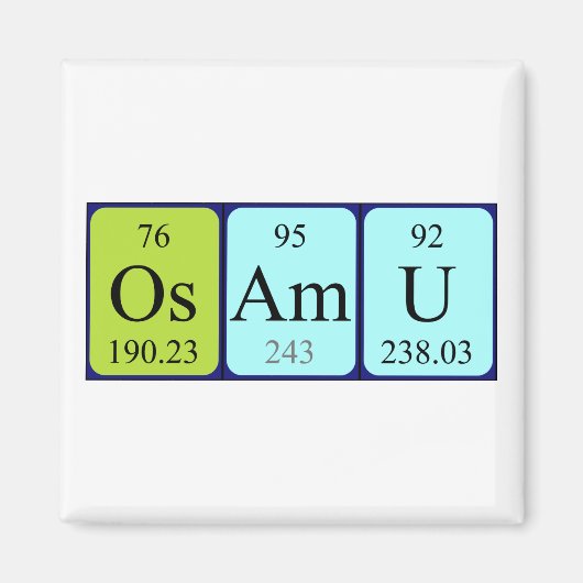 Osamu Periodenmagnet Magnet (Vorne)