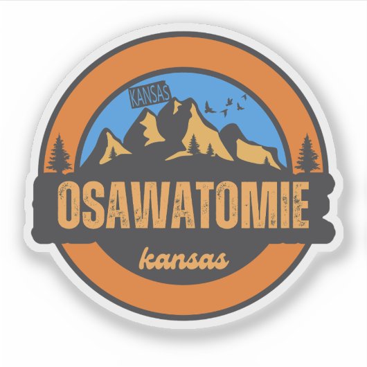 Osawatomie, Kansas Aufkleber (Vorderseite)