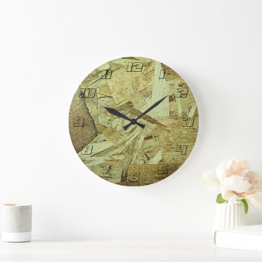 OSB-Chip-Platine Große Wanduhr (Zuhause)
