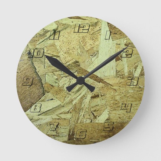 OSB-Chip-Platine Runde Wanduhr (Vorderseite)