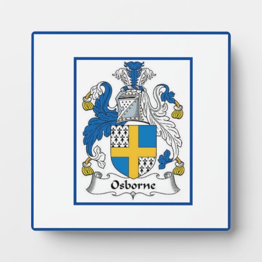 Osborne Familienwappen Fotoplatte (Vorderseite)