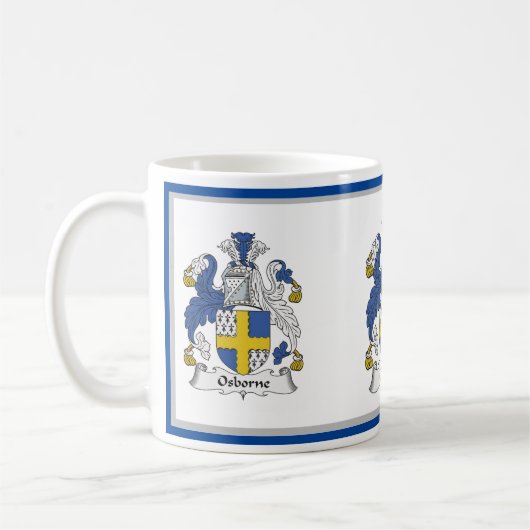 Osborne-Familienwappen* Osborne-Wappen* Kaffeetasse (Links)