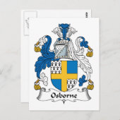 Osborne Familienwappen Postkarte (Vorne/Hinten)