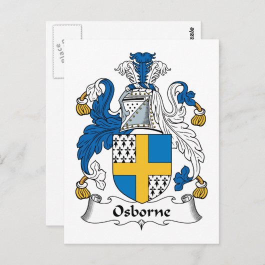 Osborne Familienwappen Postkarte (Vorne/Hinten)