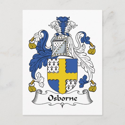 Osborne Familienwappen Postkarte (Vorderseite)