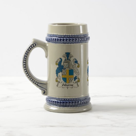 Osborne Family Crest Beer Stien Bierglas (Links)
