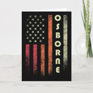 Osborne Surname Funny Retro Vintag Geburtstag Amer Karte