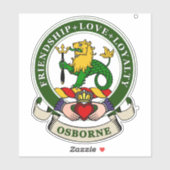 Osborne (Tipperary) Irish Familienwappen Sticker (Blatt)