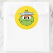 Oscar Angry Face Runder Aufkleber (Tasche)