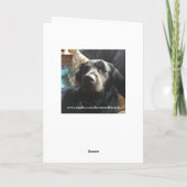 Oscar Black Dog Birthday Card Karte (Rückseite)