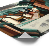 Oscar Bluemner Malerei, Alter Kanal Port, NJ Poster (Ecke)