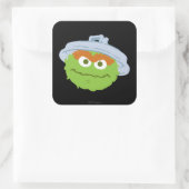 Oscar das Gesicht der Erde Quadratischer Aufkleber (Tasche)