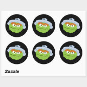 Oscar das Gesicht der Erde Runder Aufkleber (Blatt)