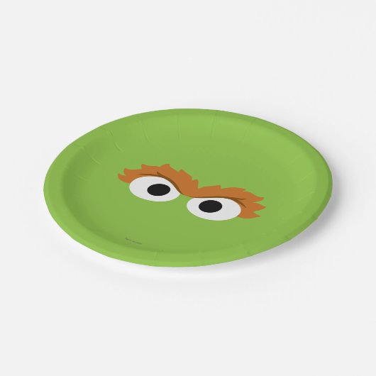 Oscar das große Gesicht der Erde Pappteller (Schrägansicht)