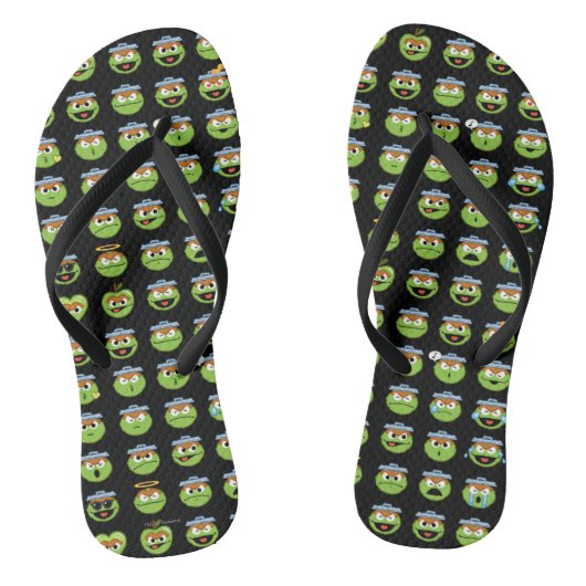 Oscar das Grouch Emoji Muster Badesandalen (Fußbett)