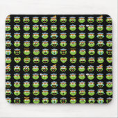 Oscar das Grouch Emoji Muster Mousepad (Vorne)