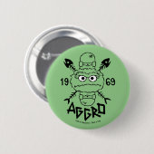 Oscar das Grouch-Skate-Logo - Aggro 1969 Button (Vorne & Hinten)