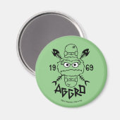Oscar das Grouch-Skate-Logo - Aggro 1969 Magnet (Vorderseite/Rückseite)