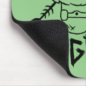 Oscar das Grouch-Skate-Logo - Aggro 1969 Mousepad (Ecke)