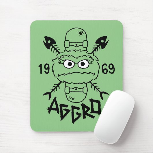 Oscar das Grouch-Skate-Logo - Aggro 1969 Mousepad (Mit Mouse)