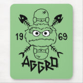 Oscar das Grouch-Skate-Logo - Aggro 1969 Mousepad (Vorne)