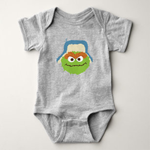 Oscar das Grouch-Wald-Gesicht Baby Strampler
