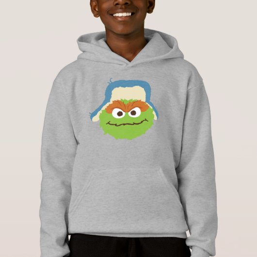 Oscar das Grouch-Wald-Gesicht Hoodie (Vorderseite)