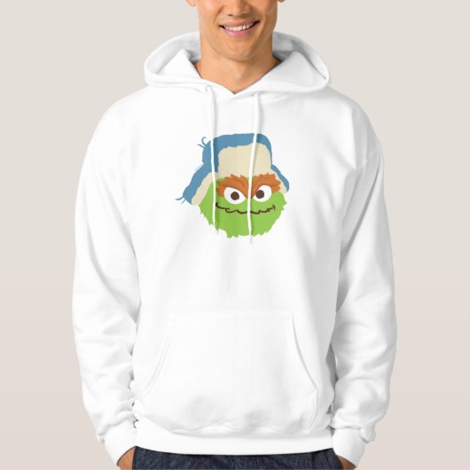 Oscar das Grouch-Wald-Gesicht Hoodie (Vorderseite)