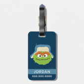 Oscar das Grouch-Wald-Gesicht | Informationen hinz Gepäckanhänger (Rückseite vertikal)