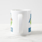 Oscar das Grouch-Wald-Gesicht | Name hinzufügen Jumbo-Tasse (Rückseite)