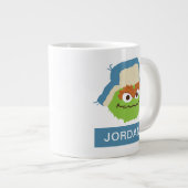 Oscar das Grouch-Wald-Gesicht | Name hinzufügen Jumbo-Tasse (Vorderseite Rechts)
