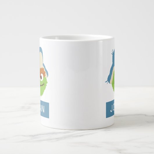 Oscar das Grouch-Wald-Gesicht | Name hinzufügen Jumbo-Tasse (Vorderseite)