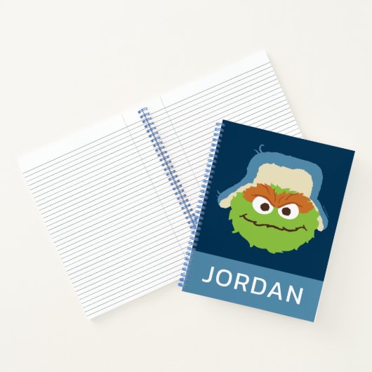 Oscar das Grouch-Wald-Gesicht | Name hinzufügen Notizblock (Innenseite)