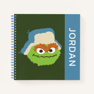 Oscar das Grouch-Wald-Gesicht Name hinzufügen Notizblock