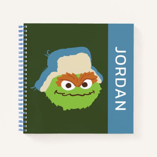 Oscar das Grouch-Wald-Gesicht | Name hinzufügen Notizblock (Vorderseite)