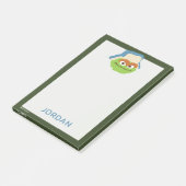 Oscar das Grouch-Wald-Gesicht | Name hinzufügen Post-it Klebezettel (angewinkelt)