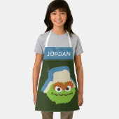 Oscar das Grouch-Wald-Gesicht | Name hinzufügen Schürze (Insitu)