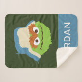 Oscar das Grouch-Wald-Gesicht | Name hinzufügen Sherpadecke (Vorderseite (Horizontal))