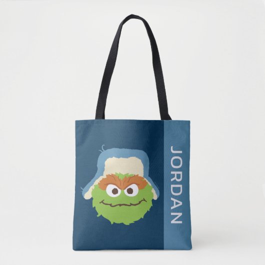 Oscar das Grouch-Wald-Gesicht | Name hinzufügen Tasche (Vorderseite)