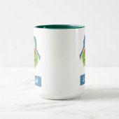 Oscar das Grouch-Wald-Gesicht | Name hinzufügen Tasse (Zentrum)