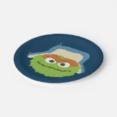 Oscar das Grouch-Wald-Gesicht Pappteller (Schrägansicht)