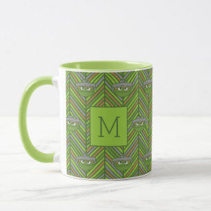 Oscar der Griesgram 80er Retro-Muster Tasse