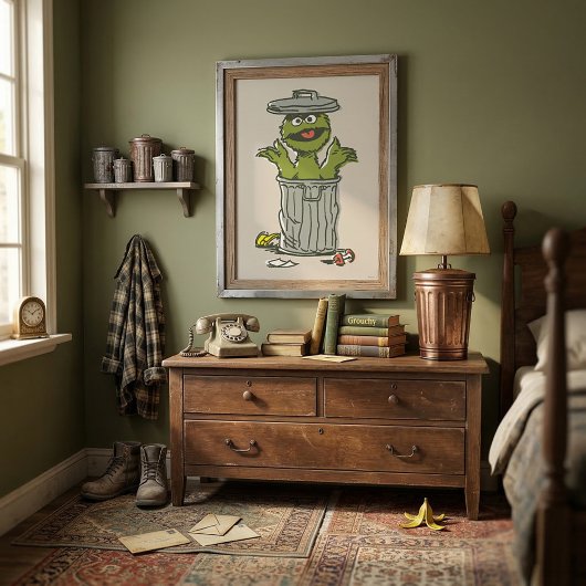 Oscar der Griesgram Vintage Poster