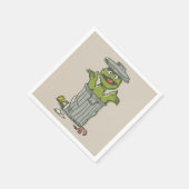 Oscar der Griesgram Vintage Serviette (Ecke)
