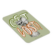 Oscar der Grouch B&W Sketch Zeichnend Magnet (Rechte Seite)